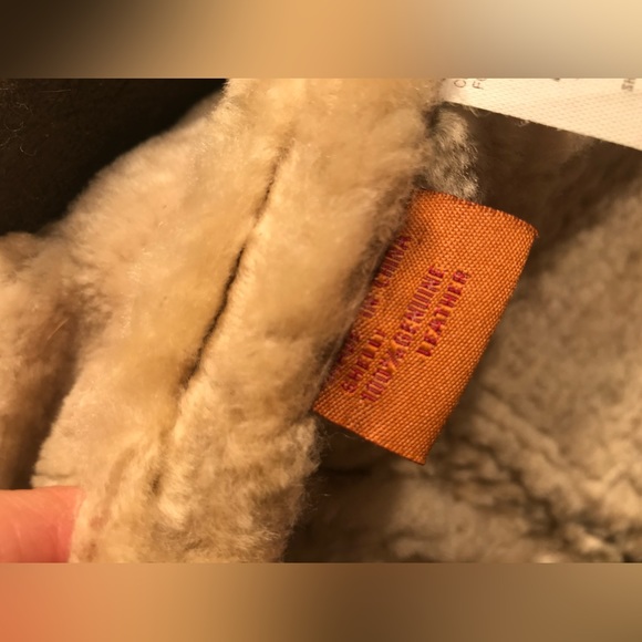 Men’s The Territory Ahead Leather Brown Sherpa Fur Lined Coat Mens Jacket Small - Picture 11 of 15